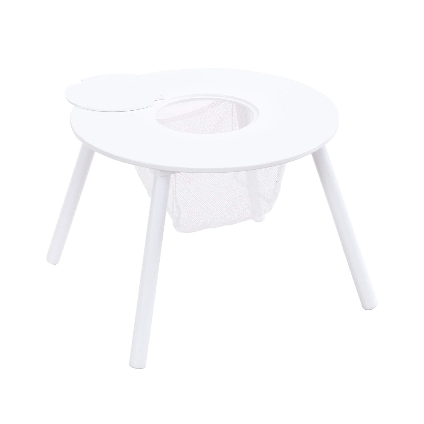 Civil HN Children's White Panel Table with 4 Chairs Set