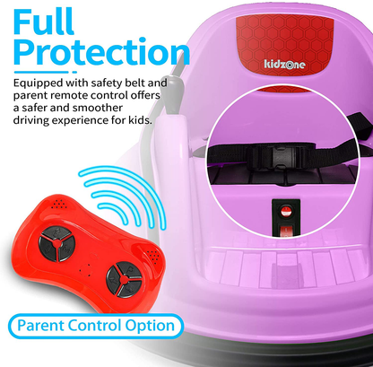 Kidzone DIY Electric Bumper Car for Kids Ages 3-8 with Remote Control - 6V Ride On Toy #00-99