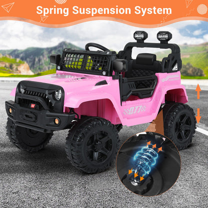 Kimbosmart 12V Kids Ride On Truck Car with Remote Control and 3 Speeds - Perfect Gift for Little Drivers