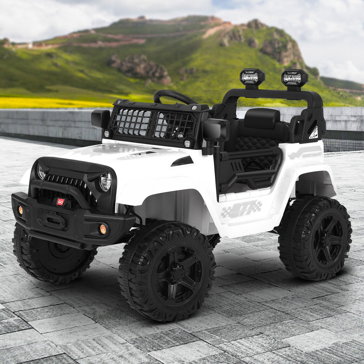 Kimbosmart 12V Kids Ride On Truck Car with Remote Control and 3 Speeds - Perfect Gift for Little Drivers