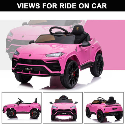 Kimbosmart 12V Licensed Lamborghini Urus Ride On Car with Remote Control and MP3 Player for Kids
