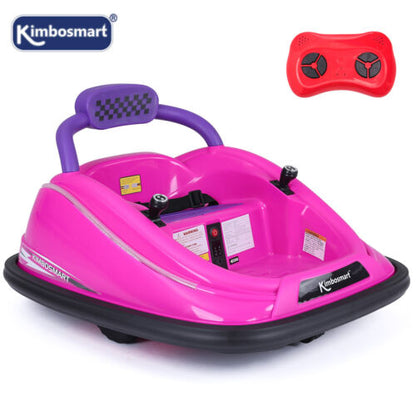 Kimbosmart DIY Sticker Race Car: 12V Electric Ride-On Bumper Car for Kids