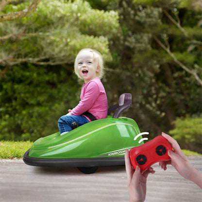 Kimbosmart DIY Sticker Race Car: 12V Electric Ride-On Bumper Car for Kids