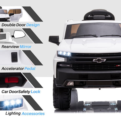 Kimbosmart Kids 12V Chevrolet Silverado Truck Ride-On with Remote Control