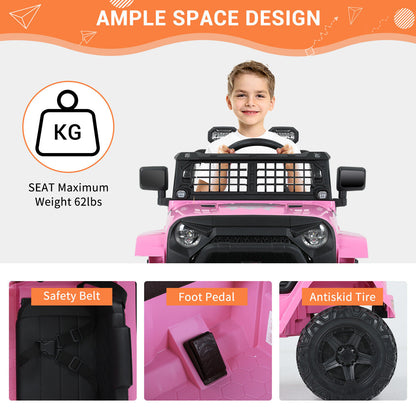 Kimbosmart Kids 12V Ride On Truck with Remote Control - Battery Powered Car for Endless Fun!