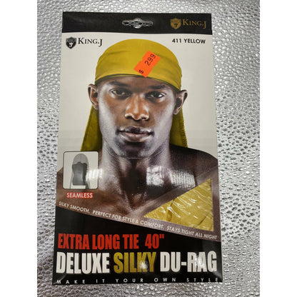 King J Extra Long Tie 40" Deluxe Silky Du-Rag