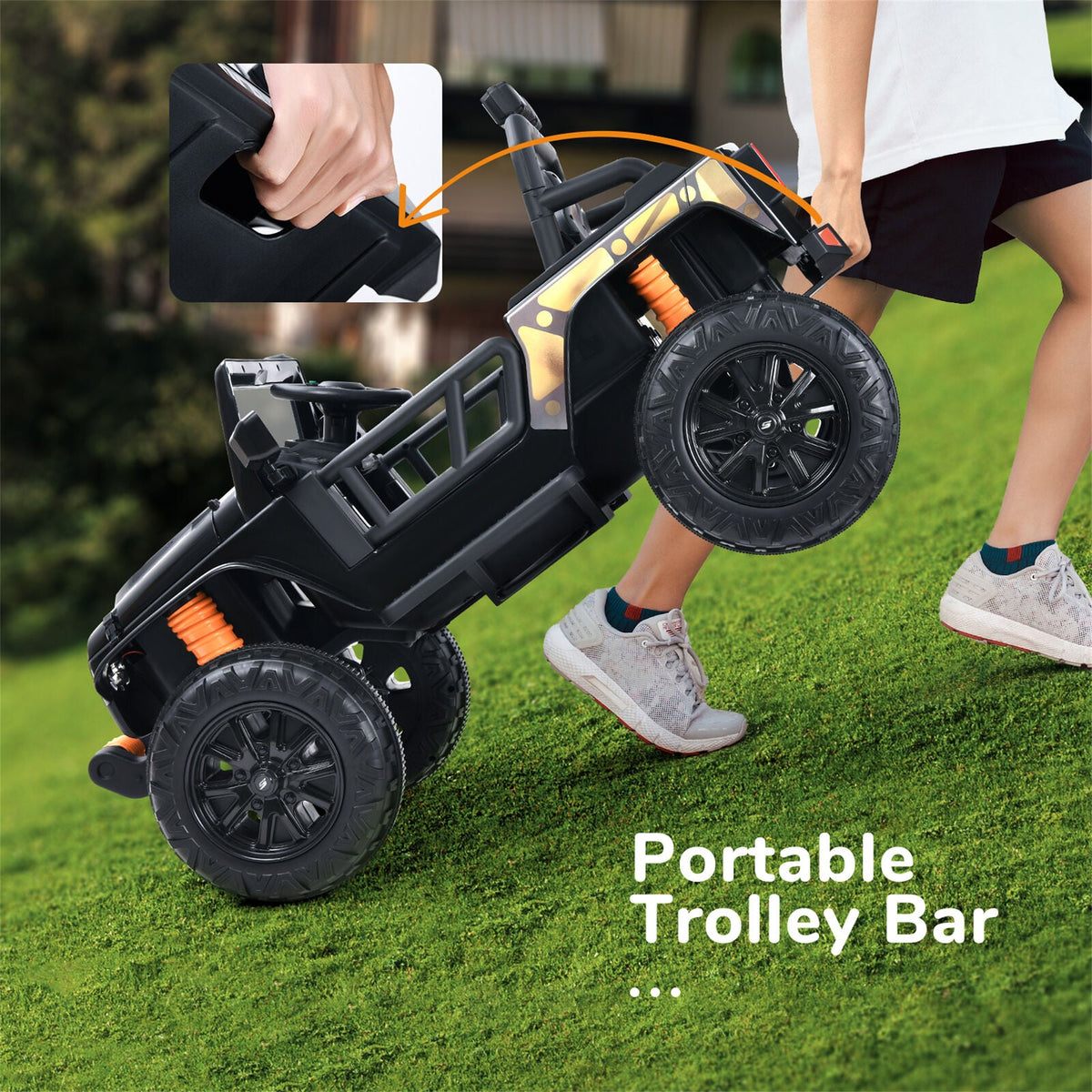 Bluetooth Remote Control Ride-On Truck for Kids with FM Radio and Parental Control
