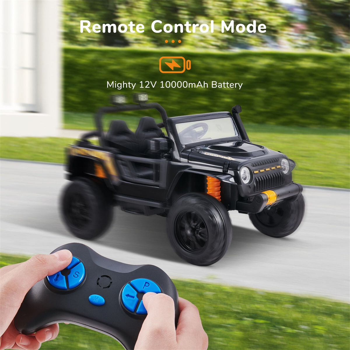 Bluetooth Ride-On Truck for Kids with Remote Control and LED Lights - Perfect for Parent-Child Bonding!