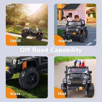 Electric Ride-On Truck for Kids with Remote Control and Parental Seat