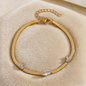 Trendy Snake Chain & Blade Bracelet Set
