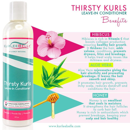 KurleeBelle Thirsty Kurls Leave-In Conditioner 8oz