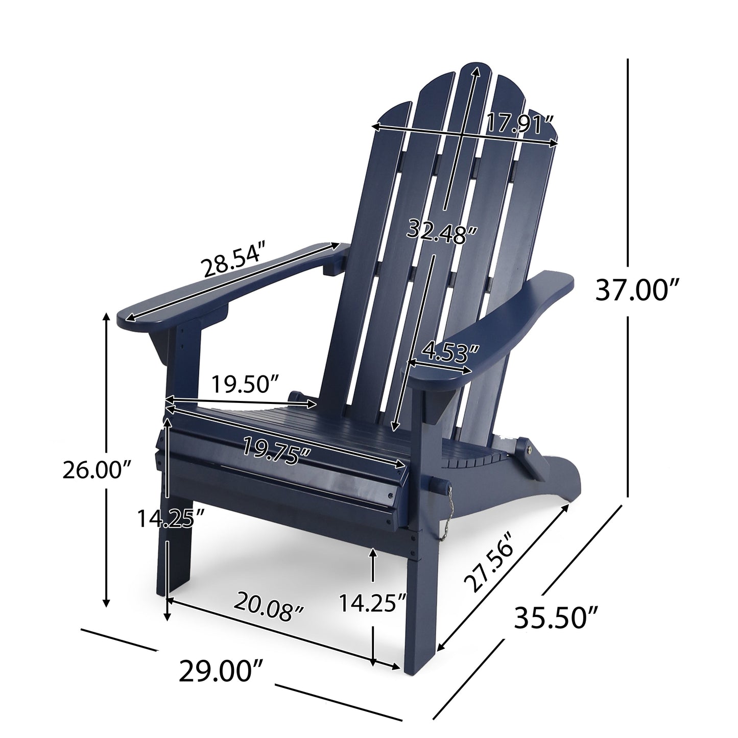Hollywood Foldable Adirondack Chair