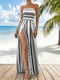 Summer Trendy Sexy Print Strapless Jumpsuit