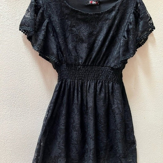 Black Lace Overlay Small Mini Dress