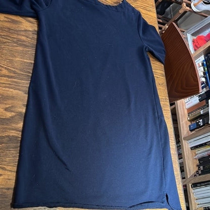 Merona Navy Blue Boatneck Dress Size L