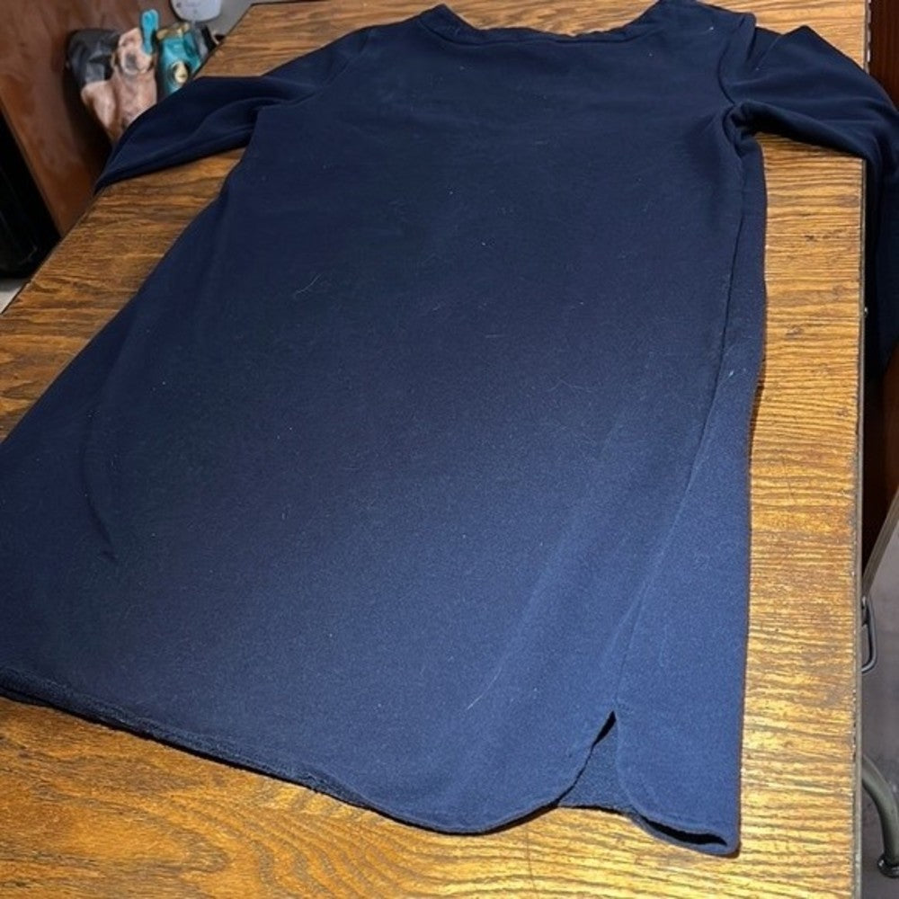 Merona Navy Blue Boatneck Dress Size L
