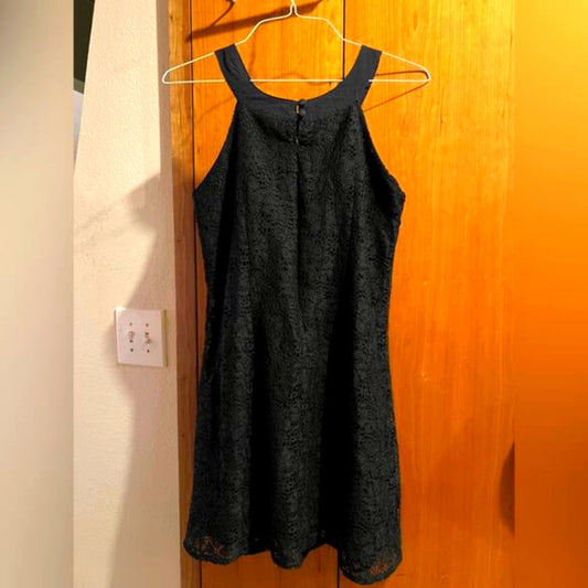 Love on a Hanger Black Lace Overlay Dress Size Jr.'s 11