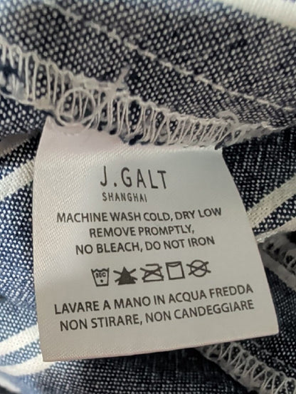 John Galt Striped Cropped Women's Pants - Blue XS/S