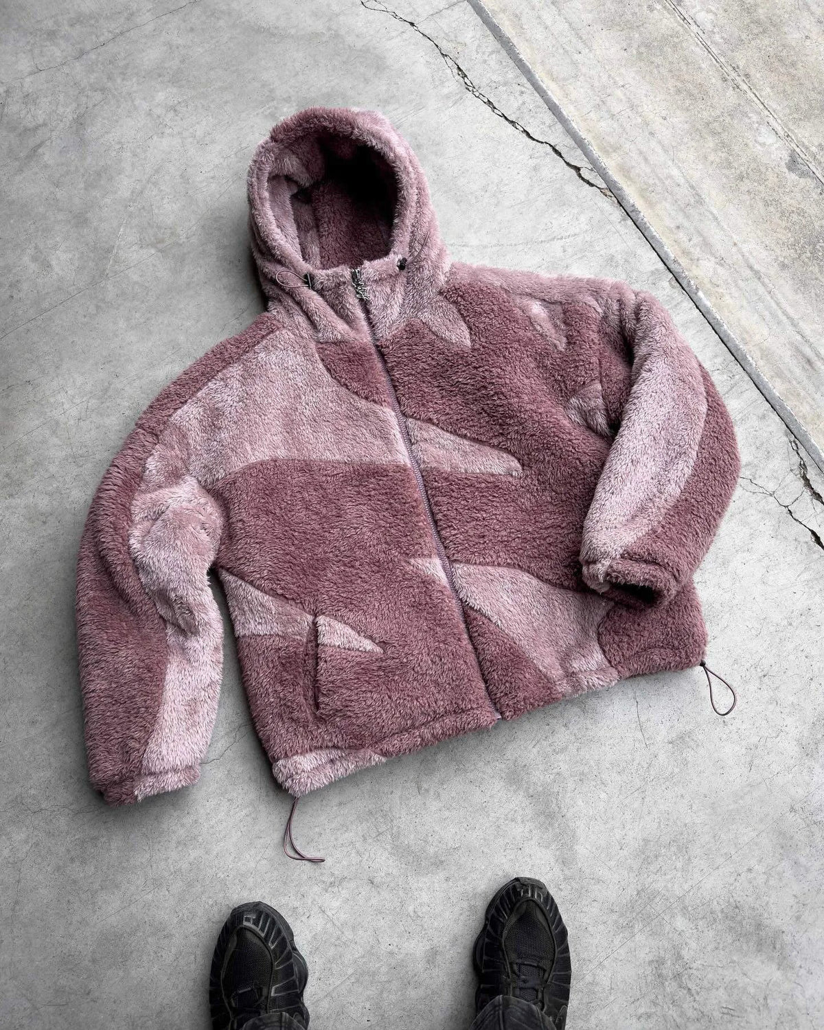 Lambswool Fluffy Zip Jacket  - # BOAA13210010