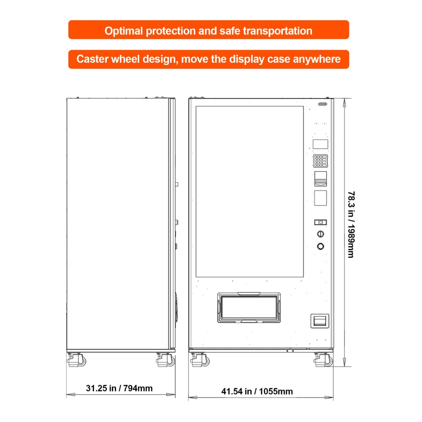 Large 60-Slot Commercial Snack And Drink Refrigerated Combo Vending Machine (SAK58735)