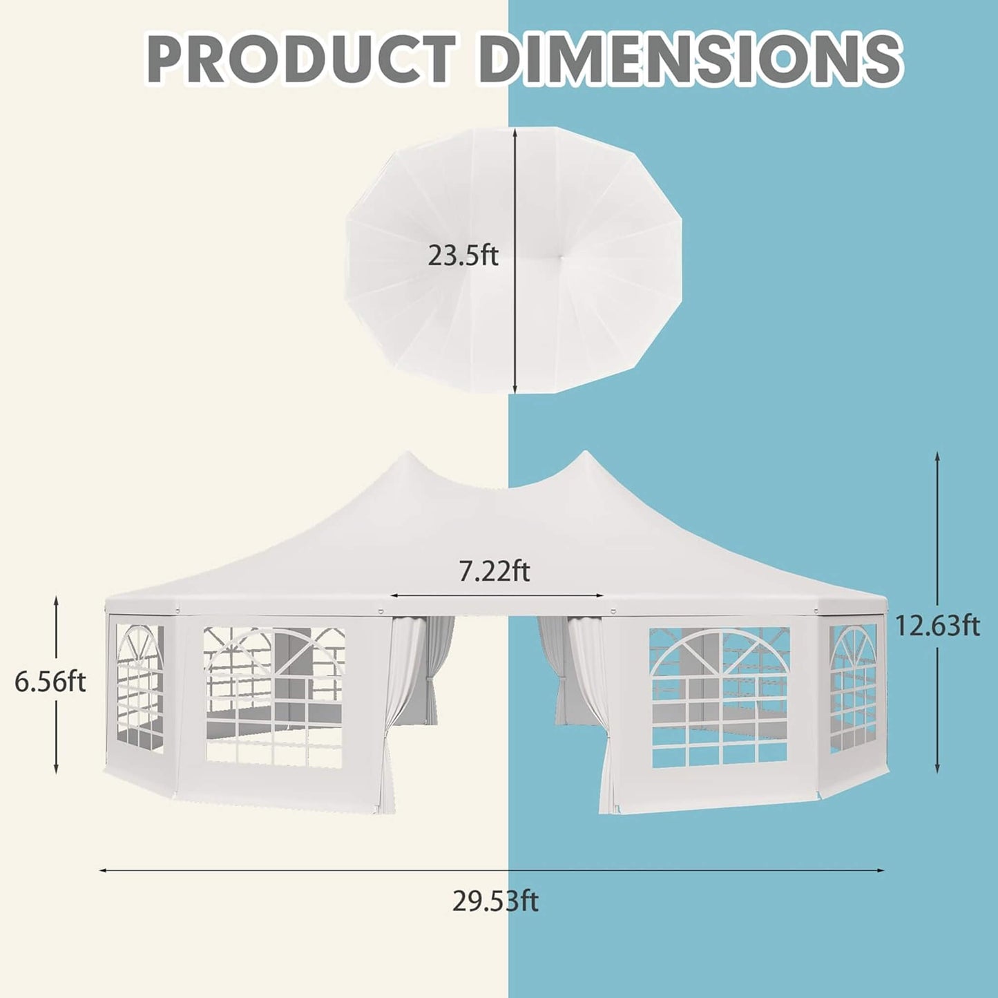 Large Heavy-Duty Customizable Party Tent With Sidewalls And Windows (SAK72615)