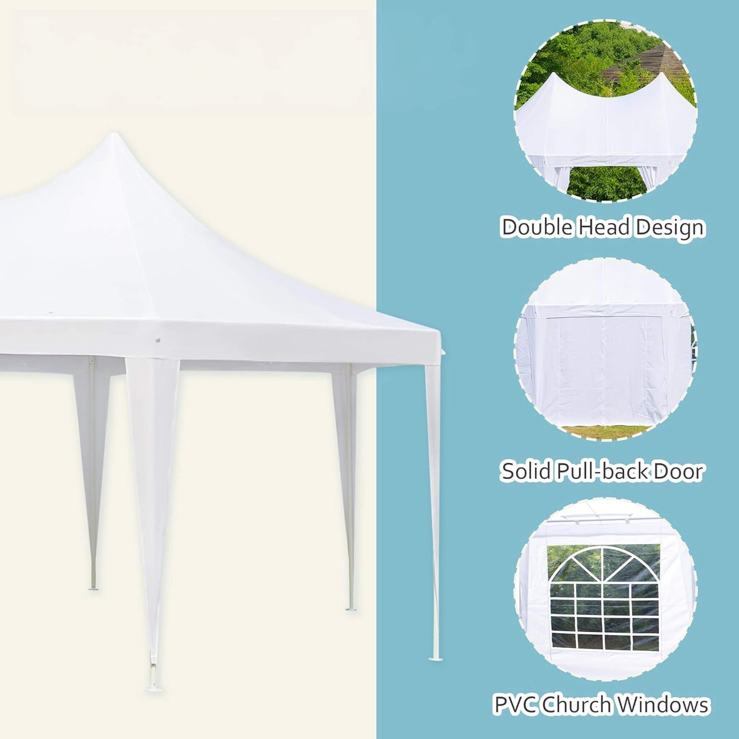 Large Heavy-Duty Customizable Party Tent With Sidewalls And Windows (SAK72615)