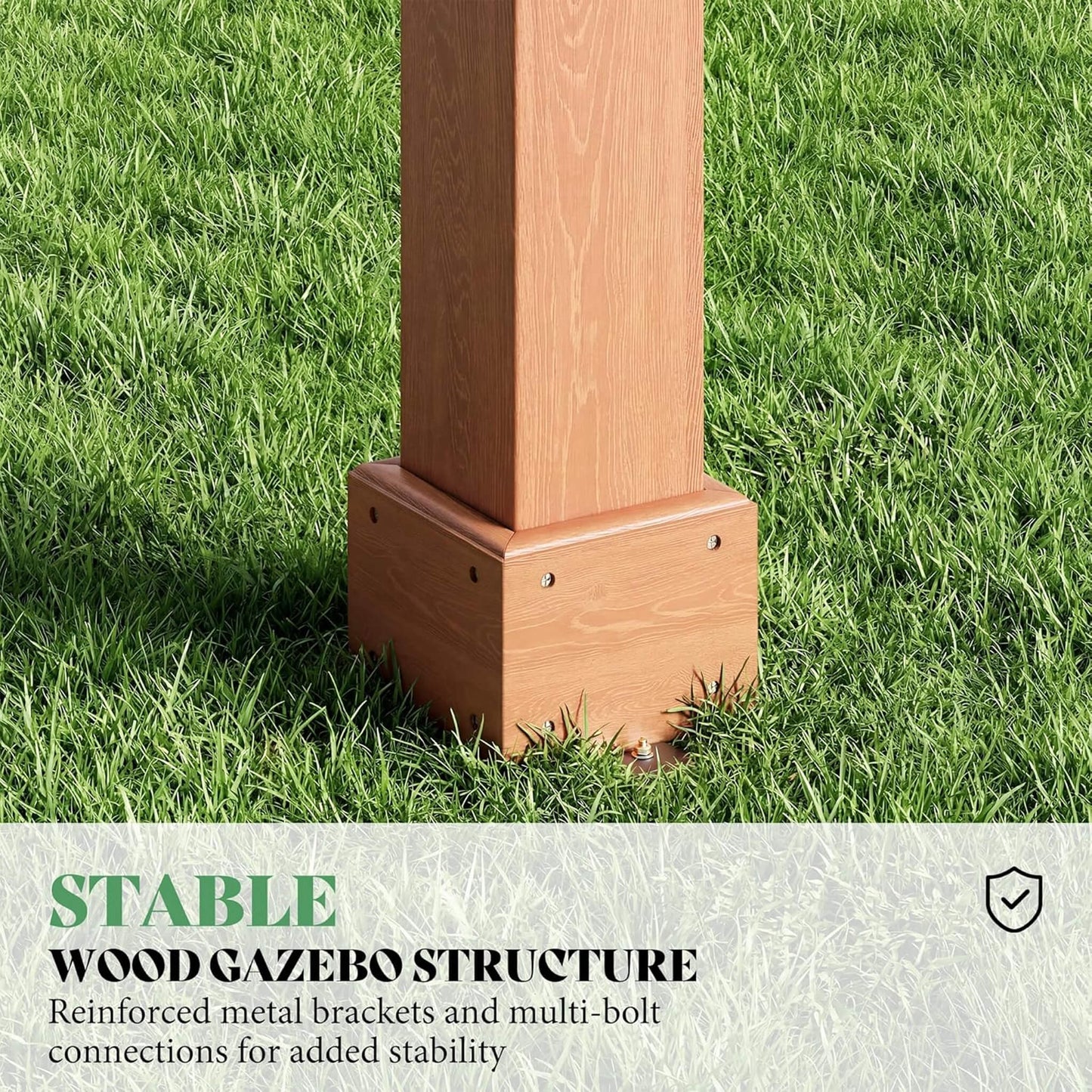 Alora Large Outdoor Cedar Wood Pergola Kit With Slatted Roof (SAK31064)