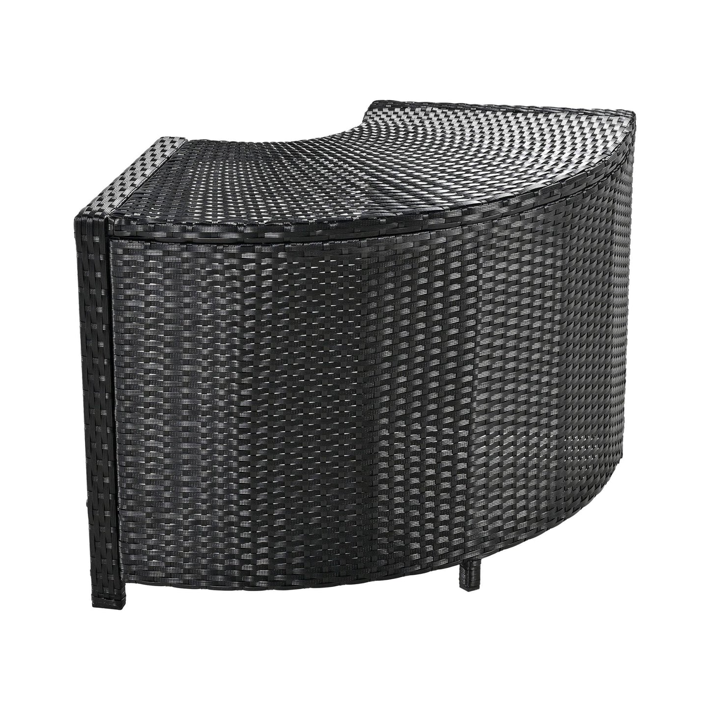 Alora Large Outdoor Quadrilateral Spa Surround Rattan Sectional Sofa Set With Storage Compartments (SAK80217)