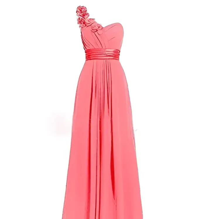 Lavender Multi Colored Slanted Neck Sleeveless Maxi Dress