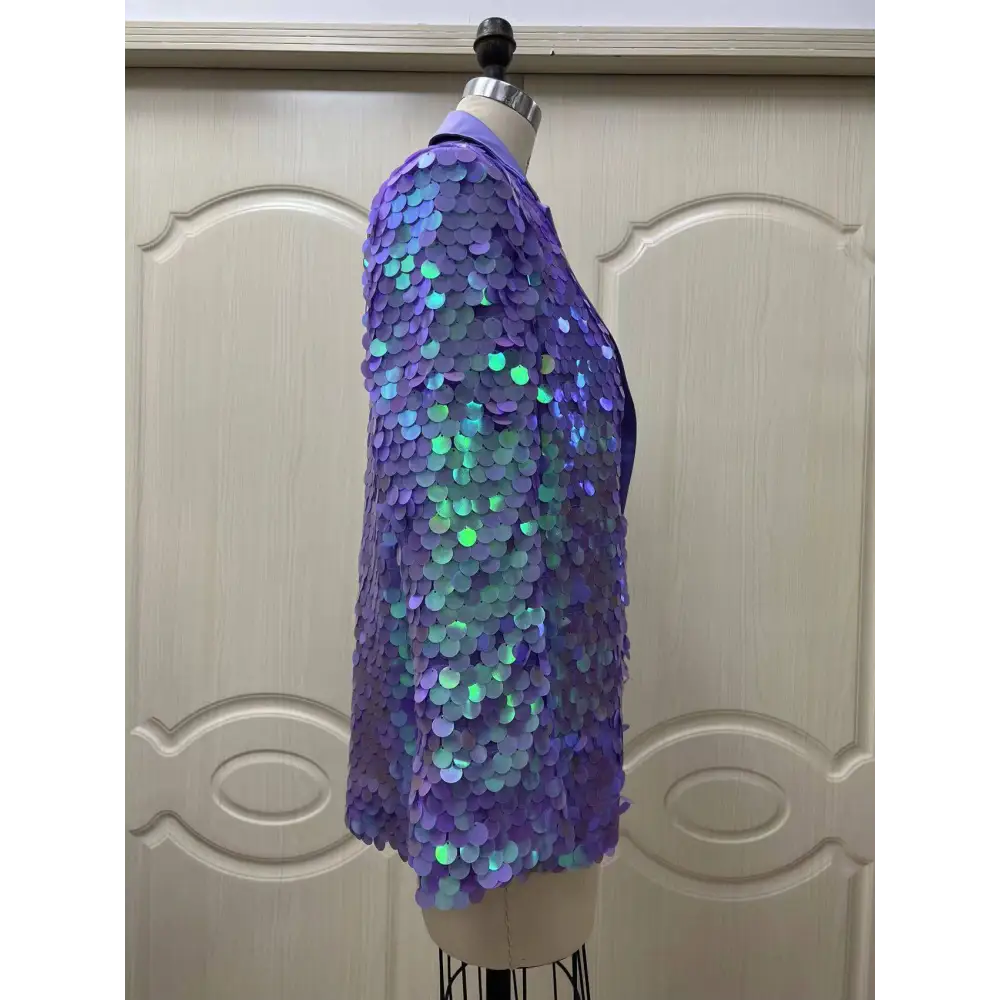 Lavender Sequin Fashion Suit Blazer