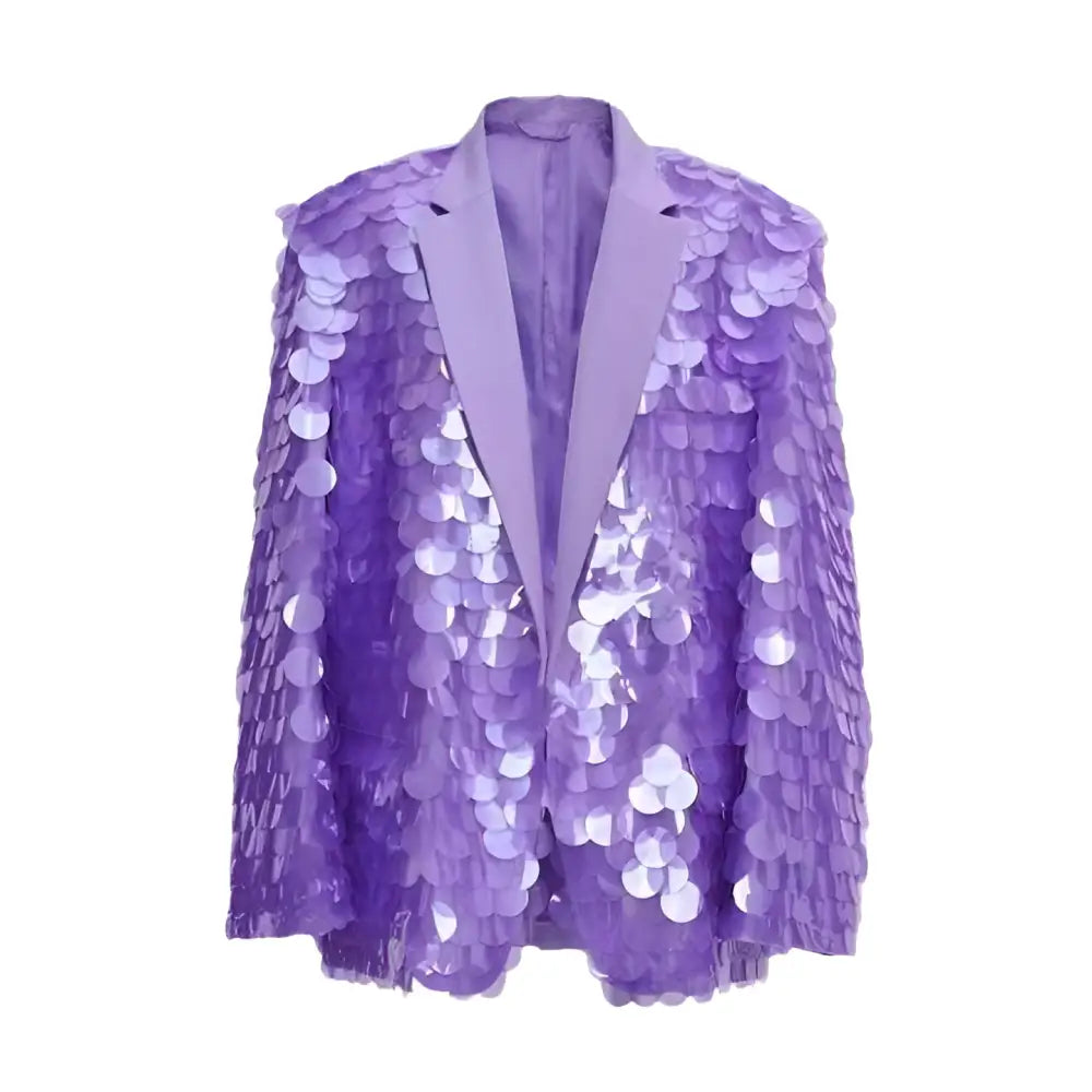 Lavender Sequin Fashion Suit Blazer