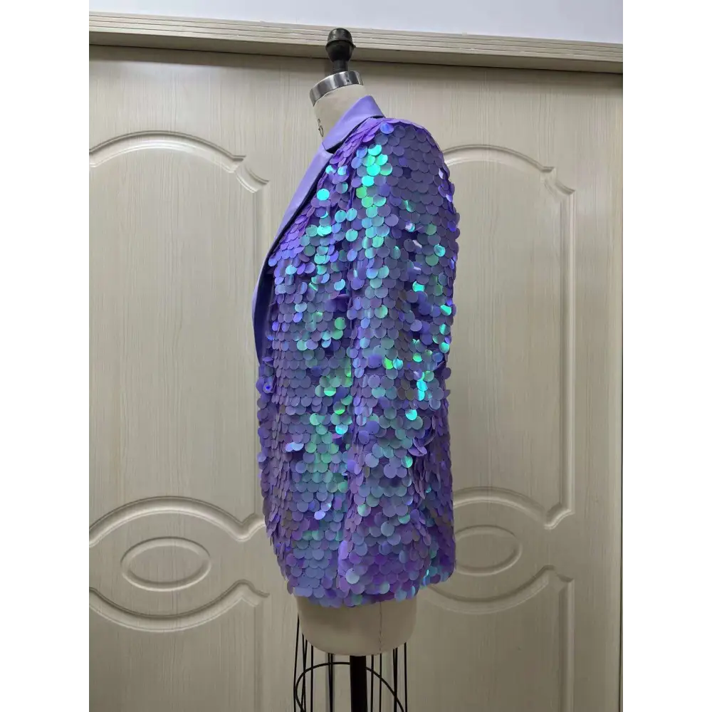 Lavender Sequin Fashion Suit Blazer