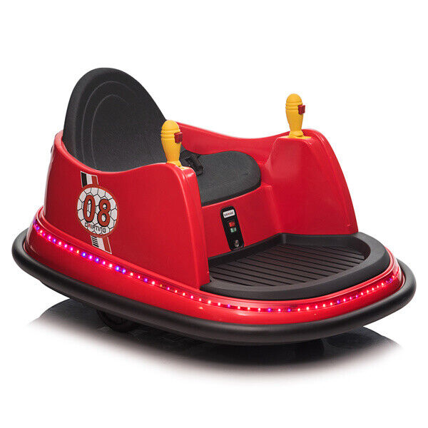 LEADZM 6V 7A.h Red Bumper Car - Electric Ride-On Toy for Kids