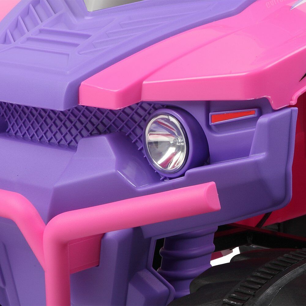LEADZM Dual Drive All Terrain Kids Car with 2 Speed Modes - Pink/Purple