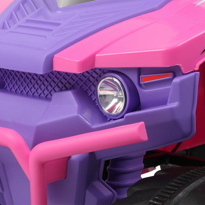 LEADZM Dual Drive All Terrain Kids Car with 2 Speed Modes - Pink/Purple
