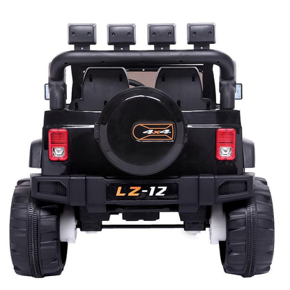 Leadzm LZ-12 12V Kids Ride on Car Toy with Remote Control - Black