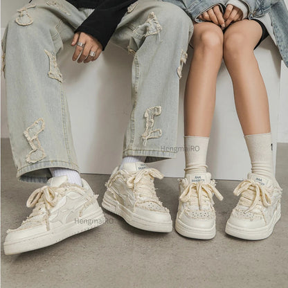 Leather Sneakers Casual Shoes - # BOAA73510010