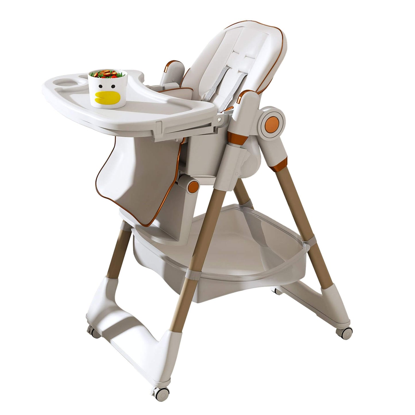 Leavader Adjustable Baby High Chair 0-6 Years, White