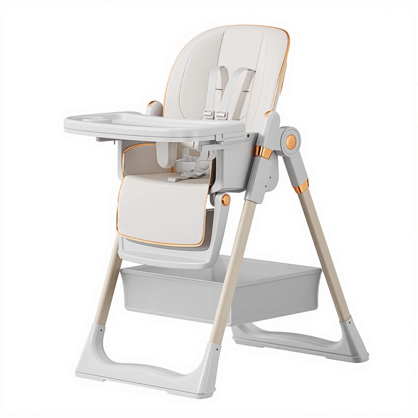 Leavader Adjustable Baby High Chair 0-6 Years, White