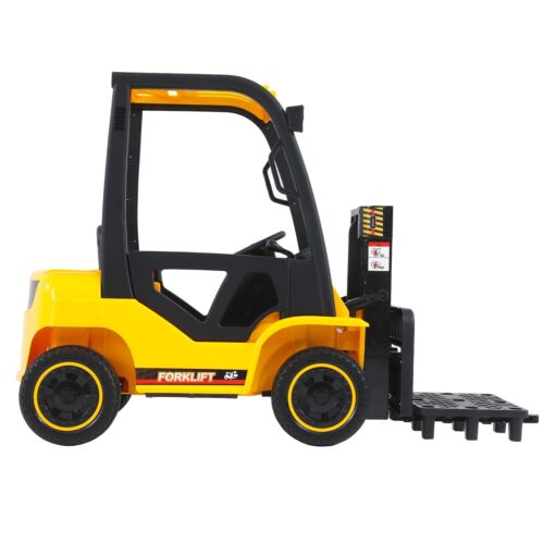 LED-Equipped Electric Forklift Toy with Battery-Powered Lifting Rod