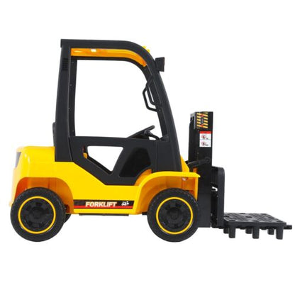 LED-Equipped Electric Forklift Toy with Battery-Powered Lifting Rod