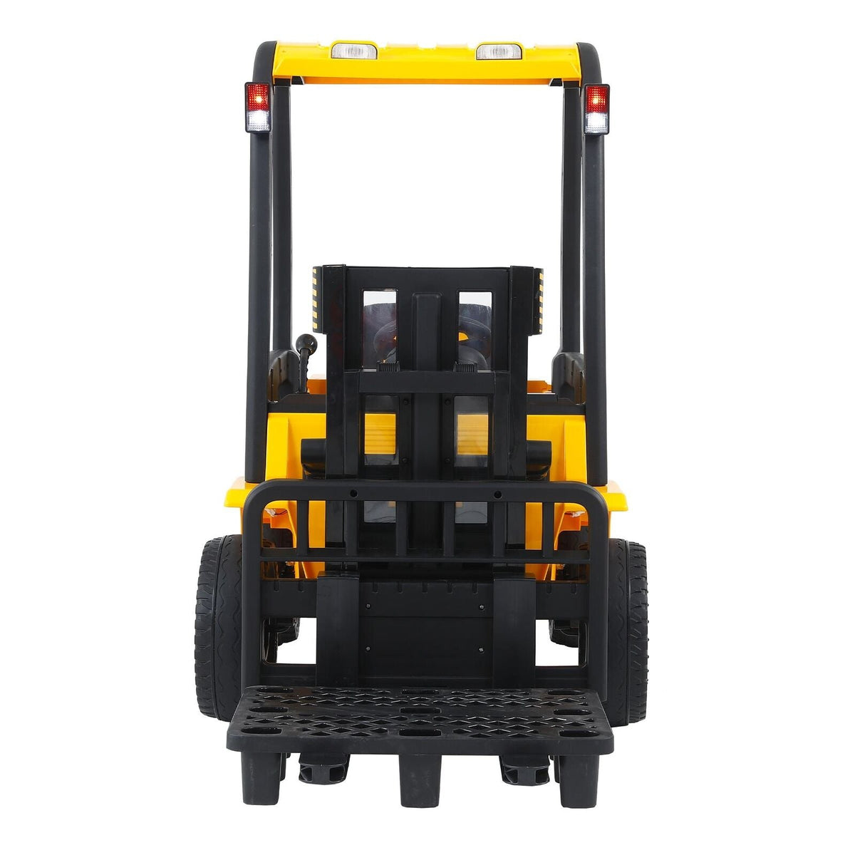 LED-Equipped Electric Forklift Toy with Battery-Powered Lifting Rod