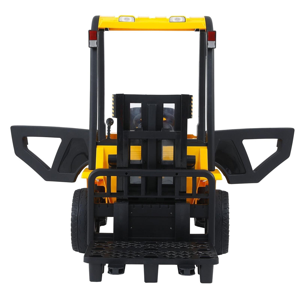 LED-Equipped Electric Forklift Toy with Battery-Powered Lifting Rod