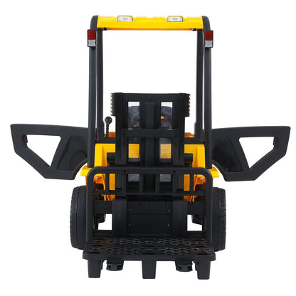 LED-Equipped Electric Forklift Toy with Battery-Powered Lifting Rod