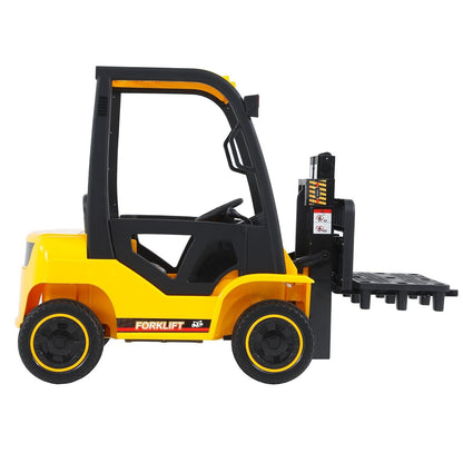 LED-Equipped Electric Forklift Toy with Battery-Powered Lifting Rod