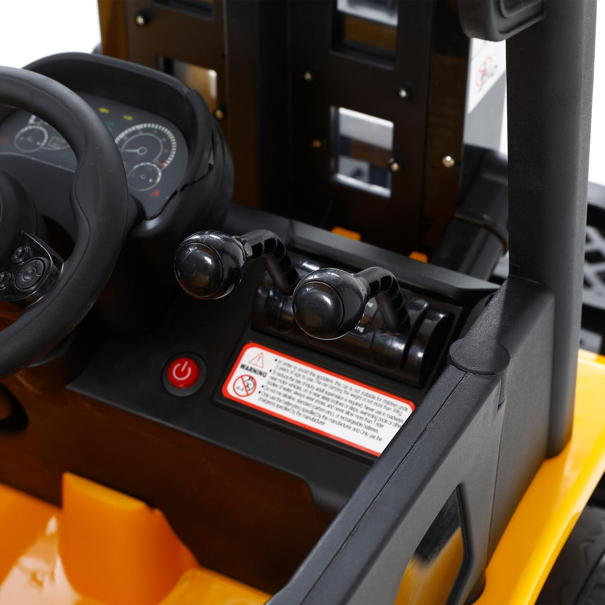 LED-Equipped Electric Forklift Toy with Battery-Powered Lifting Rod
