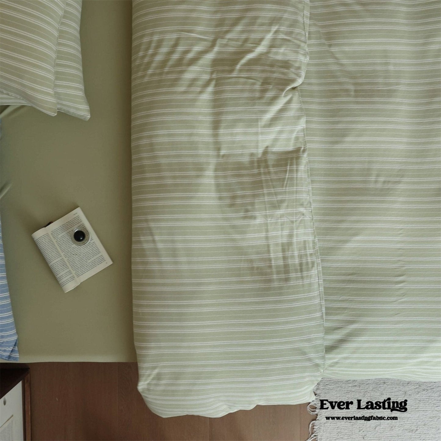 Leo Striped Jersey Knit Cotton Bedding Set / Blue