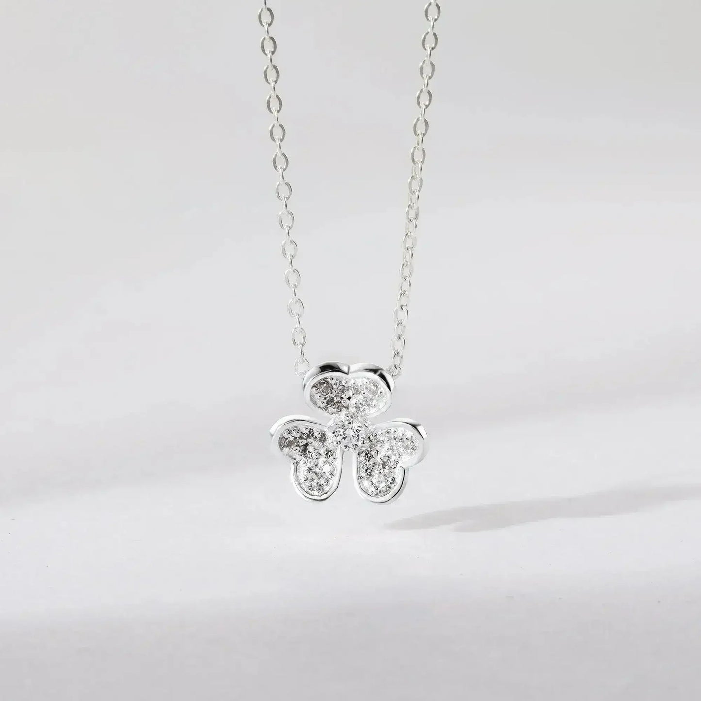 Clover Necklace, Three Leaf Clover Necklace, Silver Necklace For Her
