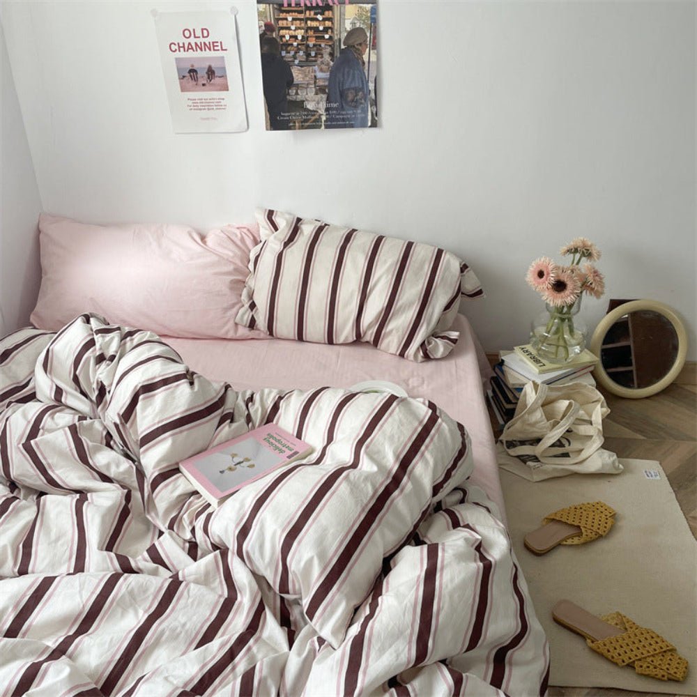 Liam Striped Bedding Set / Green