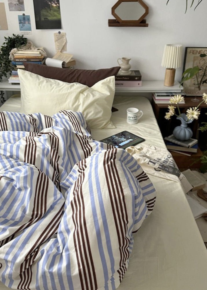 Liam Striped Bedding Set / Beige